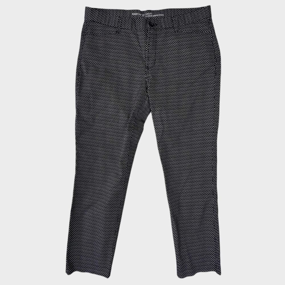 Khakis by GAP Slim City Size 10 Black White Pattern Ankle Pants